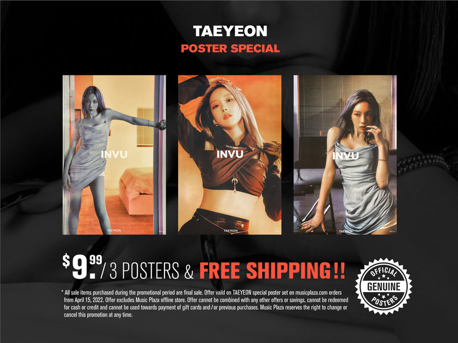 태연 | TAEYEON | 3RD ALBUM [ INVU ] | (3 SET) POSTER SPECIAL