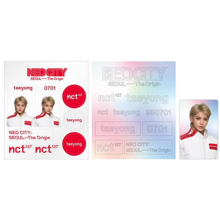 MUSIC PLAZA Goods TAEYONG NCT 127 [ NEO CITY : SEOUL- THE ORIGIN ] LIGHT STICK DECO 2 STICKER+1 PHOTO CARD