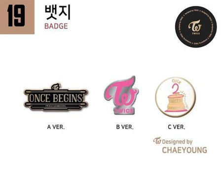 MUSIC PLAZA Goods Twice | 트와이스 | ONCE BEGINS OFFICIAL MD BADGE