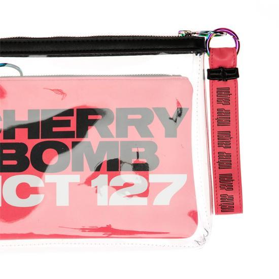 MUSIC PLAZA Goods NCT 127 | 엔시티 127 | Cherry Bomb  Clutch with Make up Bag [ pouch ] + Wrist Strap