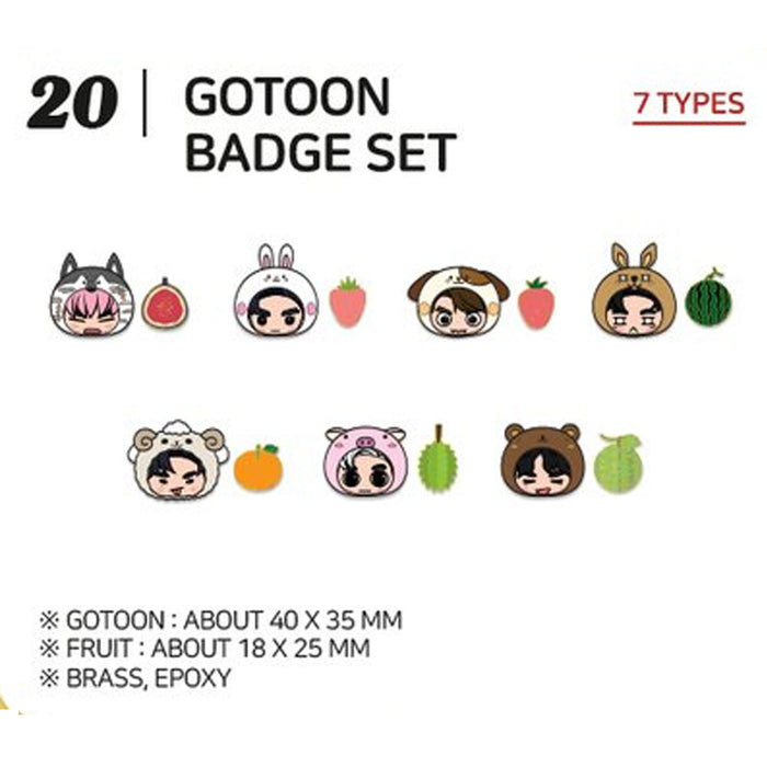 갓세븐 | GOT7 [ GOTOON BY GOT7 SUMMER STORE ] BADGE SET