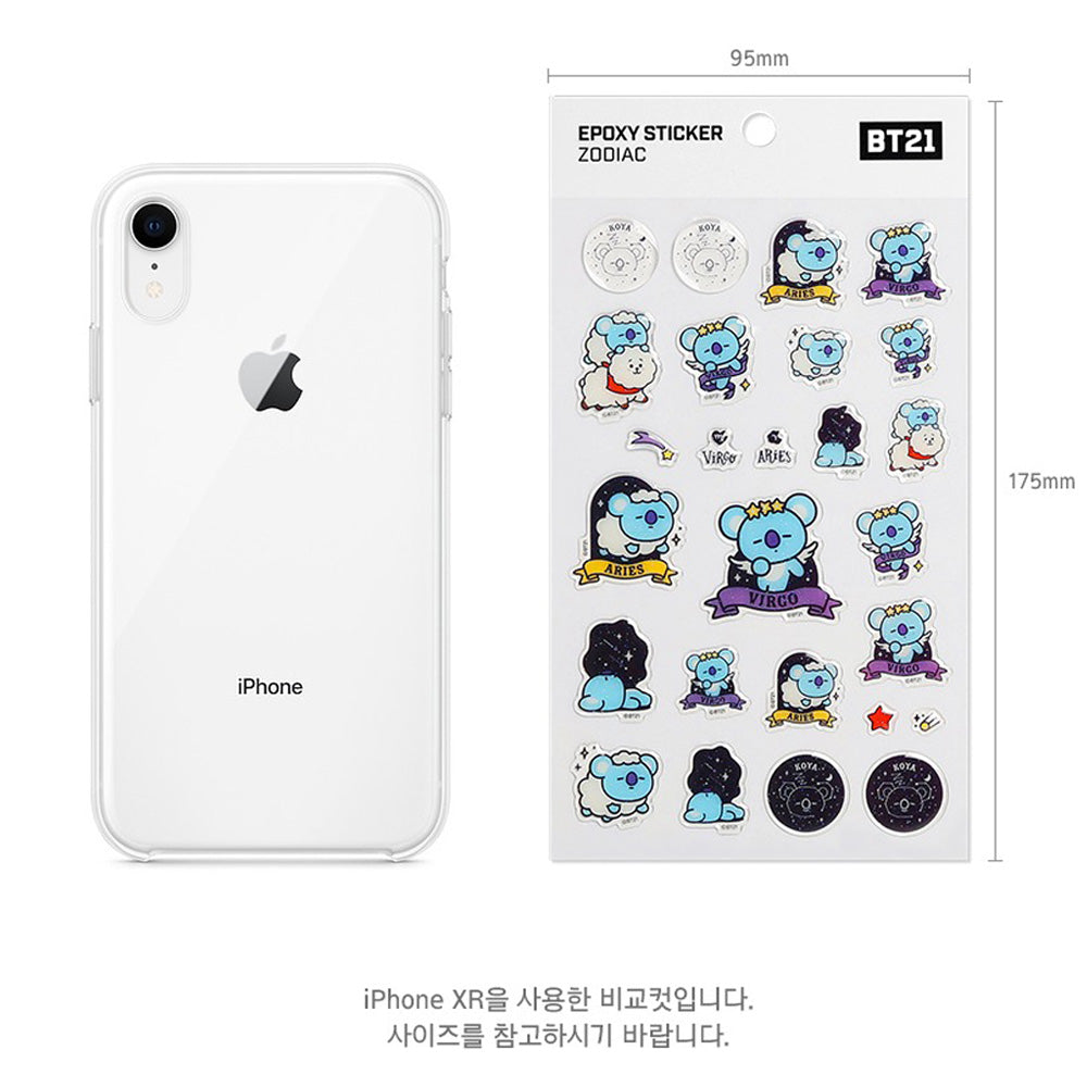 bt21 zodiac epoxy sticker