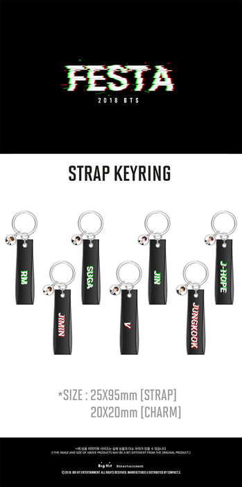 BTS 2018 FESTA Official Goods Strap Keyring