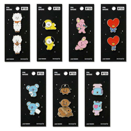 MUSIC PLAZA Goods RJ BT21 PIN BADGE VER.2 | OFFICIAL MD