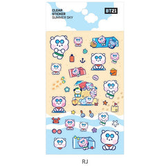 BT21 [ minini Summer Sky ] Clear Sticker SHOOKY