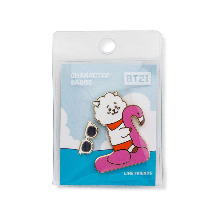 MUSIC PLAZA Goods RJ BT21 CHARACTER BADGE [ VON VOYAGE ] 2PCS SET