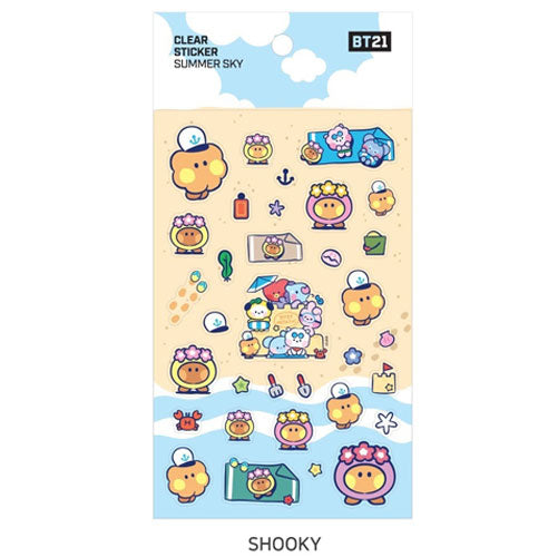 BT21 minini Summer Sky Sparkly Stickers Koya