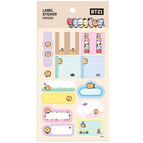 BT21 [ MININI ] LABEL STICKER