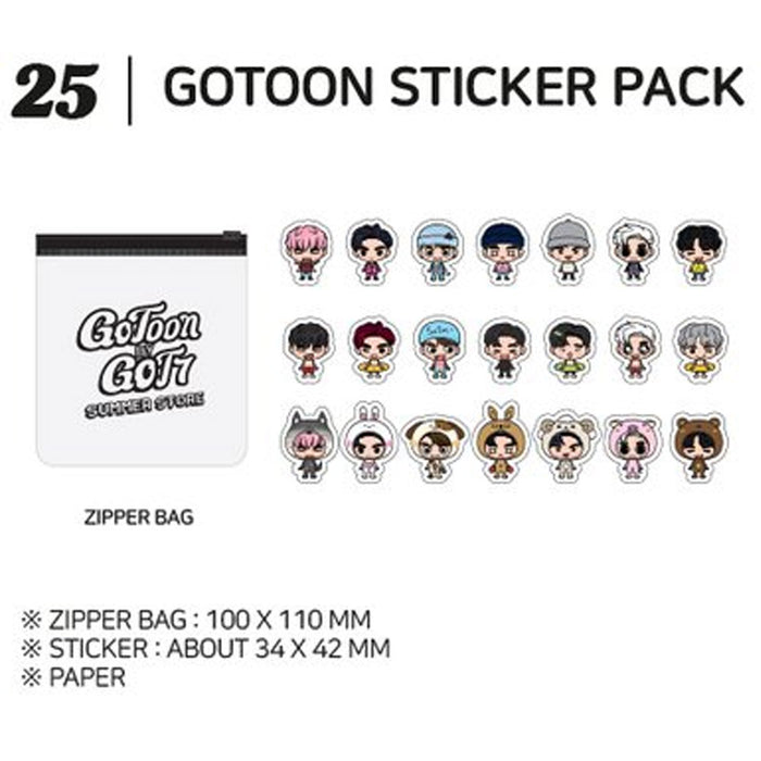 갓세븐 | GOT7 [ GOTOON BY GOT7 SUMMER STORE ] STICKER PACK